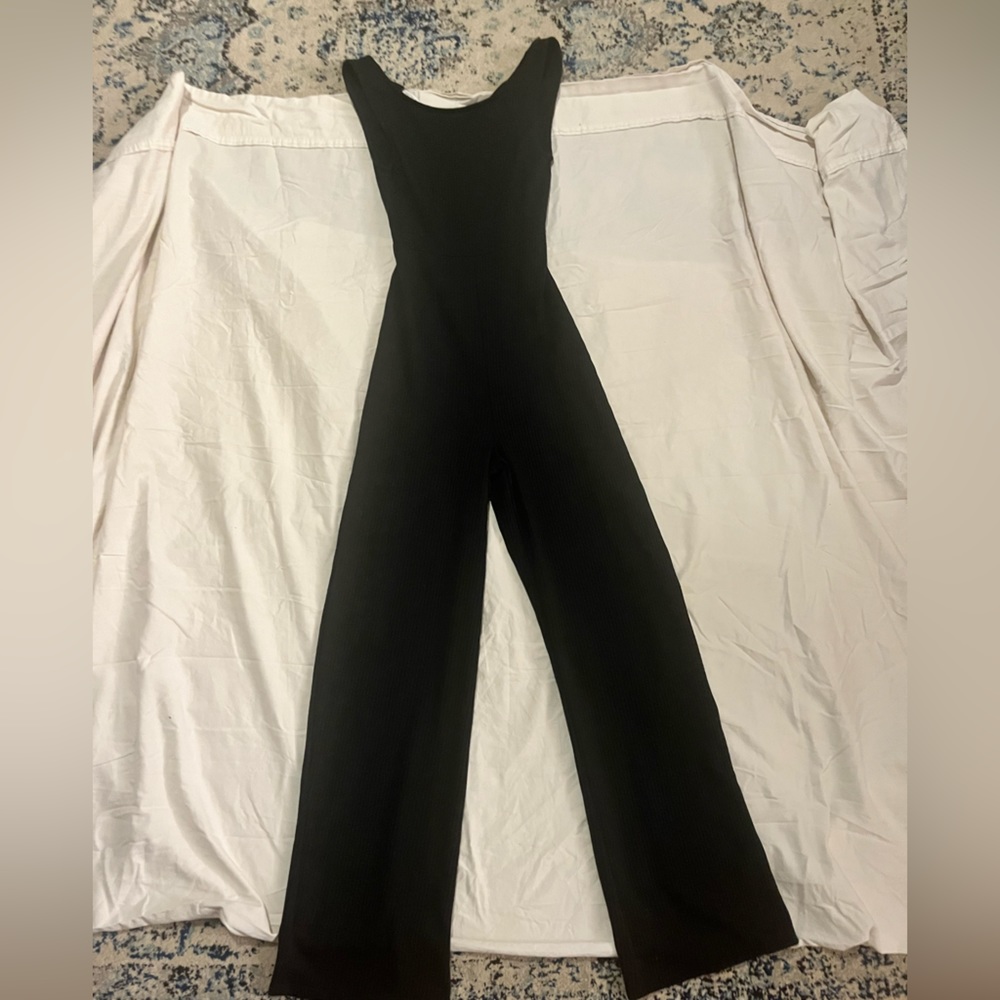 Antistar jumpsuit, black with a tie opening in the back